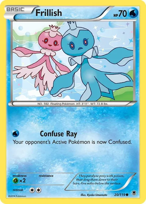 Frillish #20/119 Reverse Holofoil Pokémon card from XY - Phantom Forces