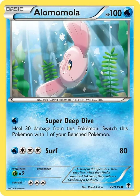 Alomomola #22/119 Pokémon card from XY - Phantom Forces