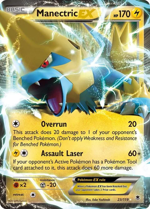 Manectric EX #23/119 Holofoil Pokémon card from XY - Phantom Forces
