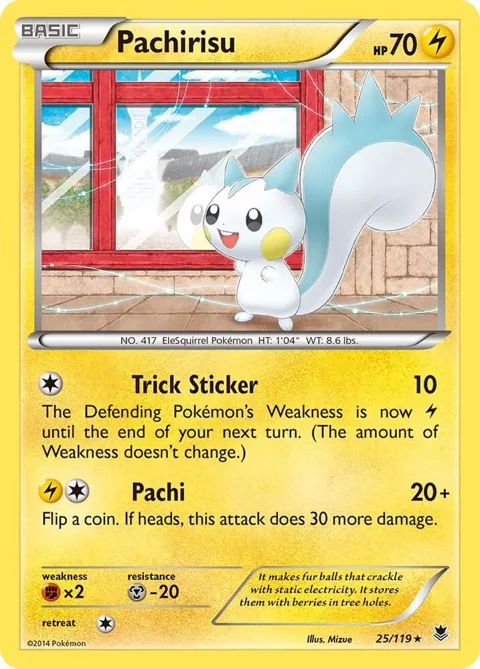 Pachirisu #25/119 Pokémon card from XY - Phantom Forces