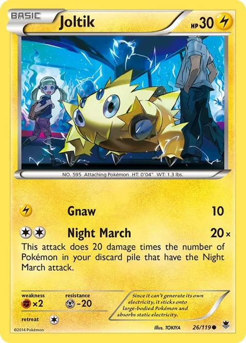 Joltik #26/119 Pokémon card from XY - Phantom Forces