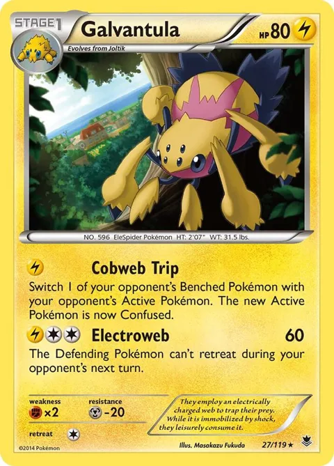 Galvantula #27/119 Pokémon card from XY - Phantom Forces