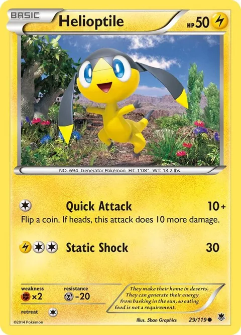 Helioptile 29 #29/119 Pokémon card from XY - Phantom Forces