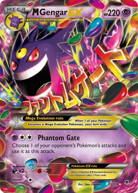 M Gengar EX #35/119 Holofoil Pokémon card from XY - Phantom Forces