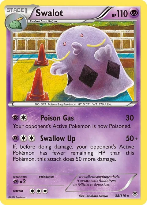 Swalot #38/119 Pokémon card from XY - Phantom Forces
