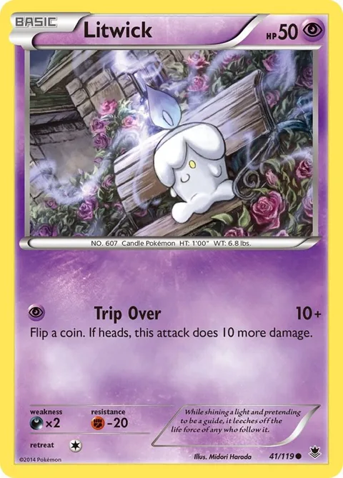 Litwick #41/119 Pokémon card from XY - Phantom Forces