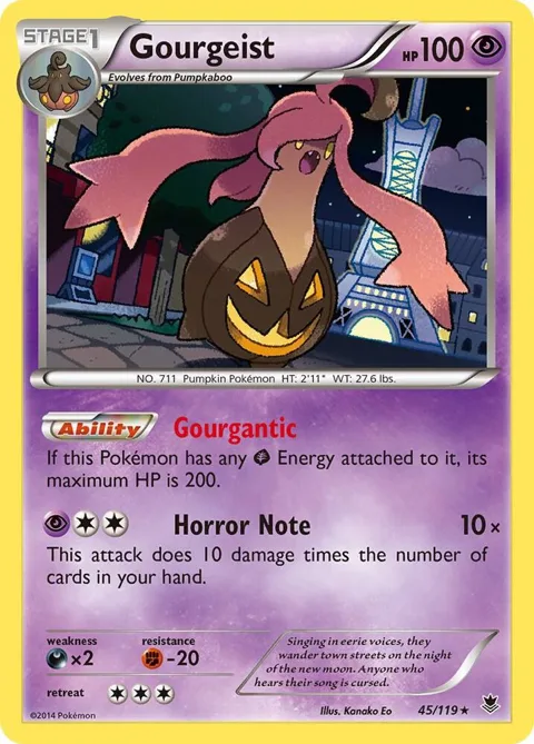 Gourgeist #45/119 Holofoil Pokémon card from XY - Phantom Forces