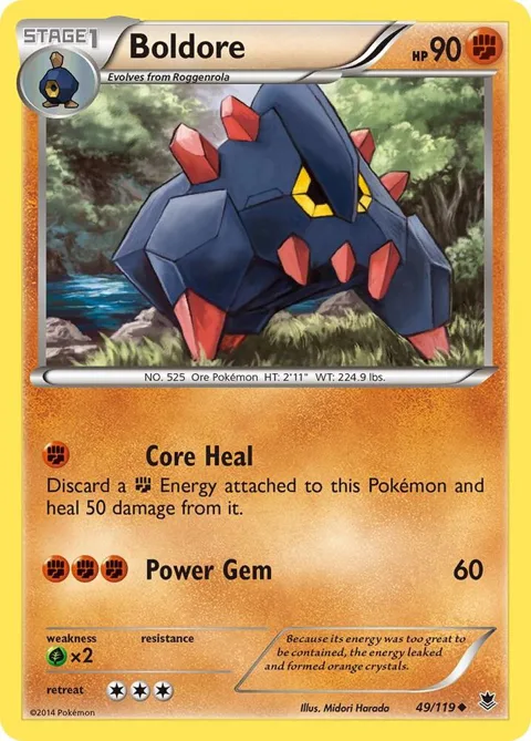 Boldore #49/119 Pokémon card from XY - Phantom Forces