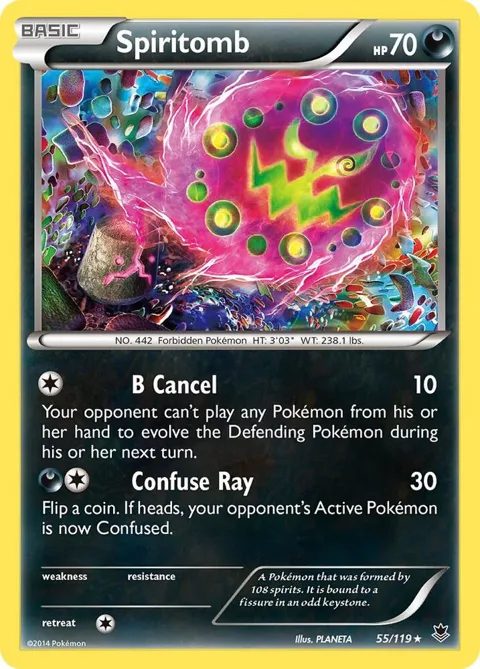 Spiritomb #55/119 Reverse Holofoil Pokémon card from XY - Phantom Forces