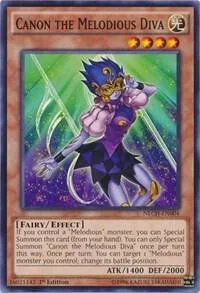 Canon the Melodious Diva NECH-EN004 1st Edition Yu-Gi-Oh card from The New Challengers