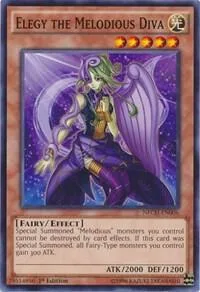 Elegy the Melodious Diva NECH-EN006 1st Edition Yu-Gi-Oh card from The New Challengers