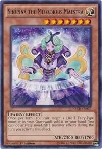 Shopina the Melodious Maestra NECH-EN007 1st Edition Yu-Gi-Oh card from The New Challengers