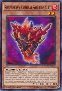 Superheavy Samurai Soulfire Suit NECH-EN010 Unlimited Yu-Gi-Oh card from The New Challengers