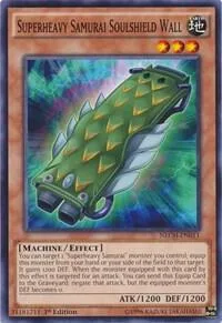 Superheavy Samurai Soulshield Wall NECH-EN011 1st Edition Yu-Gi-Oh card from The New Challengers