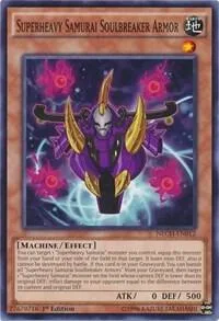 Superheavy Samurai Soulbreaker Armor NECH-EN012 1st Edition Yu-Gi-Oh card from The New Challengers
