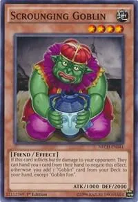 Scrounging Goblin NECH-EN044 1st Edition Yu-Gi-Oh card from The New Challengers