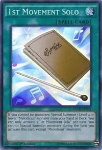 1st Movement Solo NECH-EN059 Unlimited Yu-Gi-Oh card from The New Challengers