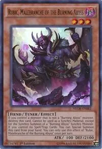Rubic, Malebranche of the Burning Abyss NECH-EN082 1st Edition Yu-Gi-Oh card from The New Challengers