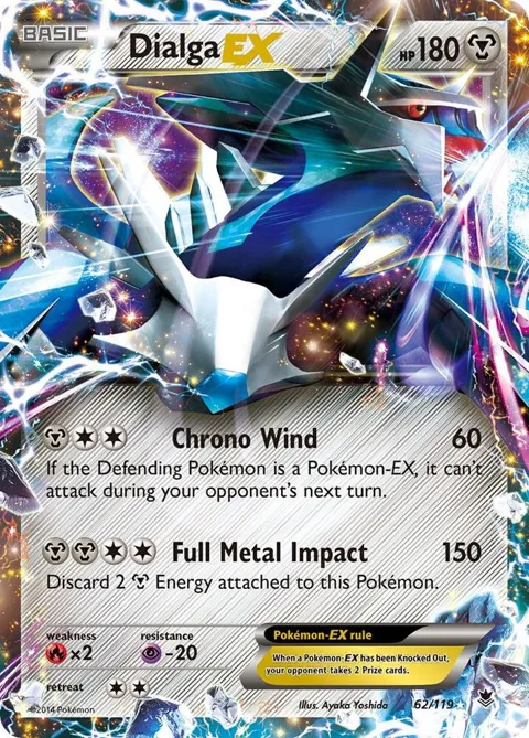 Dialga EX #62/119 Holofoil Pokémon card from XY - Phantom Forces