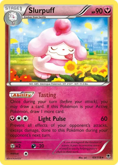 Slurpuff #69/119 Holofoil Pokémon card from XY - Phantom Forces