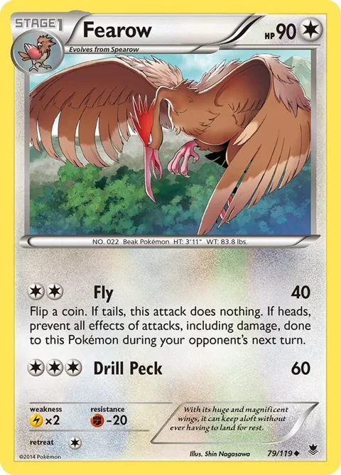 Fearow #79/119 Pokémon card from XY - Phantom Forces