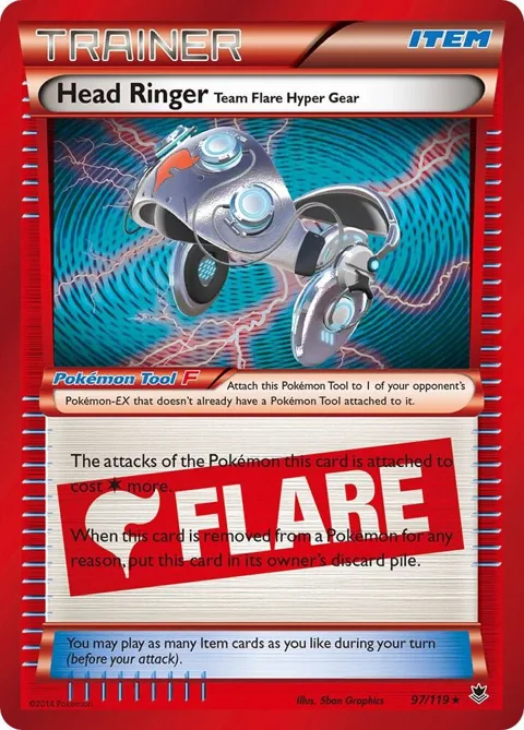 Head Ringer #97/119 Holofoil Pokémon card from XY - Phantom Forces