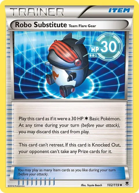 Robo Substitute #102/119 Pokémon card from XY - Phantom Forces
