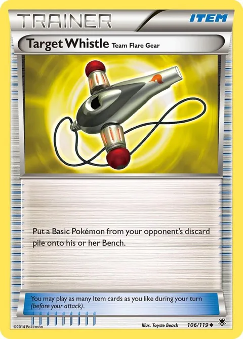 Target Whistle #106/119 Pokémon card from XY - Phantom Forces