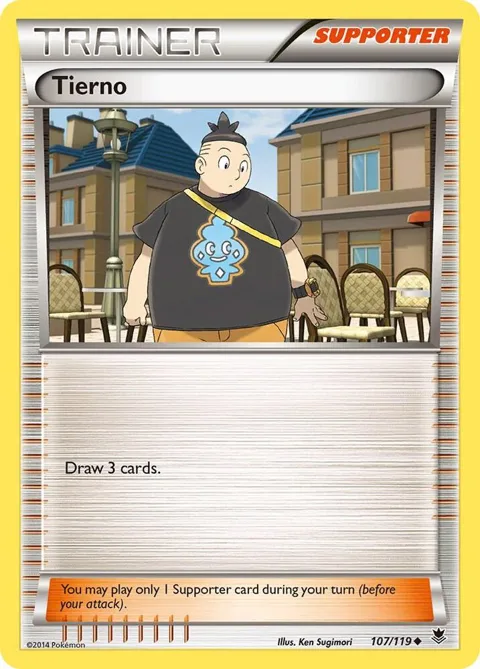 Tierno #107/119 Reverse Holofoil Pokémon card from XY - Phantom Forces