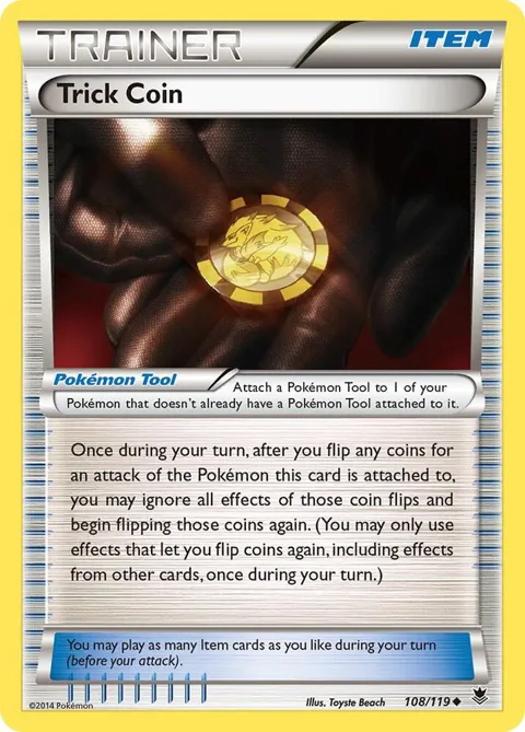 Trick Coin #108/119 Pokémon card from XY - Phantom Forces
