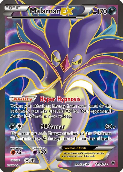 Malamar EX 115 Full Art #115/119 Holofoil Pokémon card from XY - Phantom Forces