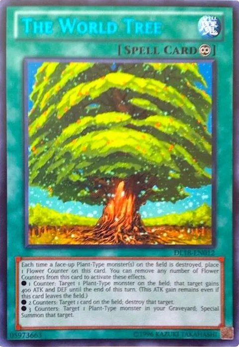 The World Tree Blue DL18-EN012 Yu-Gi-Oh card from Duelist League Promo