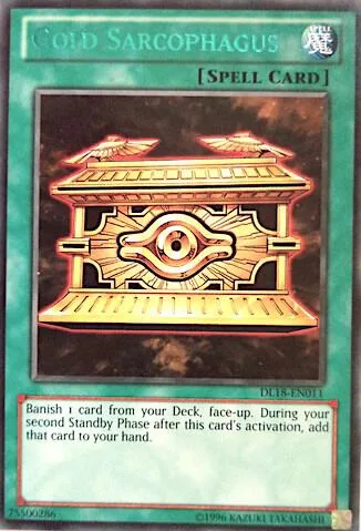 Gold Sarcophagus Green DL18-EN011 Yu-Gi-Oh card from Duelist League Promo