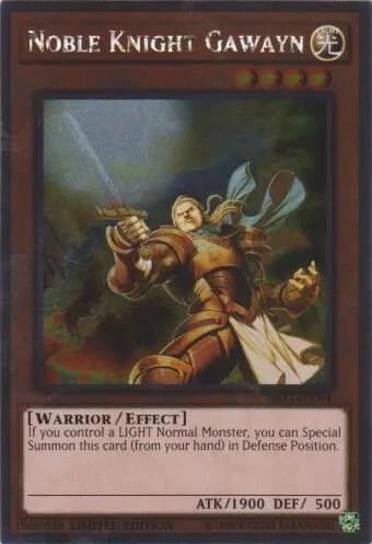 Noble Knight Gawayn NKRT-EN004 Yu-Gi-Oh card from Noble Knights of the Round Table Box Set
