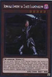 Ignoble Knight of Black Laundsallyn NKRT-EN005 Yu-Gi-Oh card from Noble Knights of the Round Table Box Set