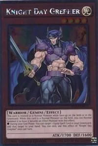 Knight Day Grepher NKRT-EN015 Yu-Gi-Oh card from Noble Knights of the Round Table Box Set