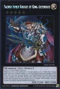 Sacred Noble Knight of King Artorigus NKRT-EN038 Yu-Gi-Oh card from Noble Knights of the Round Table Box Set
