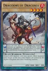 Dragoons of Draconia SECE-EN000 1st Edition Yu-Gi-Oh card from Secrets of Eternity