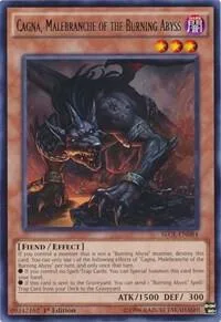 Cagna, Malebranche of the Burning Abyss SECE-EN084 Unlimited Yu-Gi-Oh card from Secrets of Eternity