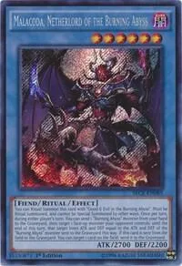 Malacoda, Netherlord of the Burning Abyss SECE-EN085 1st Edition Yu-Gi-Oh card from Secrets of Eternity