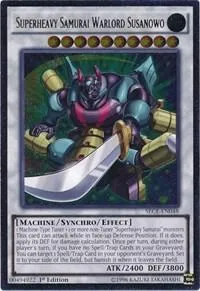 Superheavy Samurai Warlord Susanowo Ultimate Rare SECE-EN048 Unlimited Yu-Gi-Oh card from Secrets of Eternity