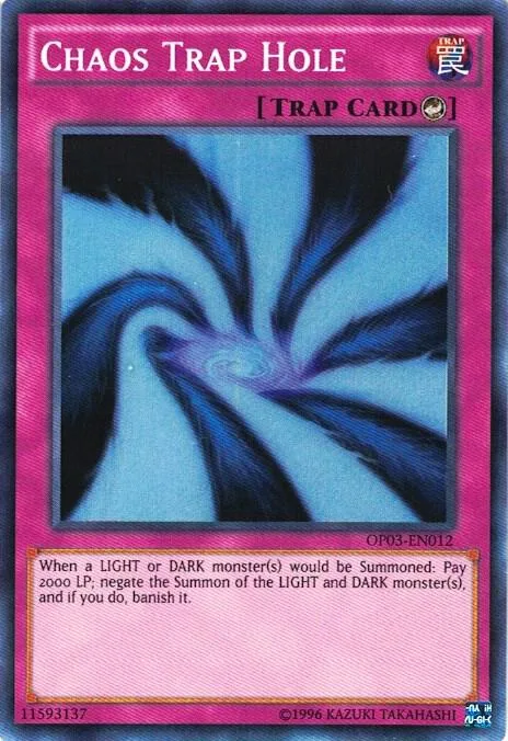 Chaos Trap Hole OP03-EN012 Yu-Gi-Oh card from OTS Tournament Pack 3