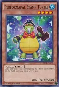 Performapal Stamp Turtle SECE-EN005 1st Edition Yu-Gi-Oh card from Secrets of Eternity