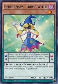Performapal Trump Witch SECE-EN006 Unlimited Yu-Gi-Oh card from Secrets of Eternity