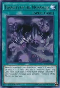 Tenacity of the Monarchs SECE-EN061 1st Edition Yu-Gi-Oh card from Secrets of Eternity