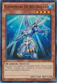 Elemental HERO Ocean SDHS-EN002 Unlimited Yu-Gi-Oh card from Structure Deck: HERO Strike