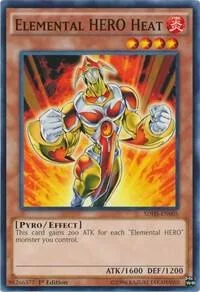 Elemental HERO Heat SDHS-EN005 Unlimited Yu-Gi-Oh card from Structure Deck: HERO Strike