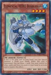 Elemental HERO Bubbleman SDHS-EN012 1st Edition Yu-Gi-Oh card from Structure Deck: HERO Strike