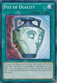 Pot of Duality SDHS-EN034 Yu-Gi-Oh card from Structure Deck: HERO Strike