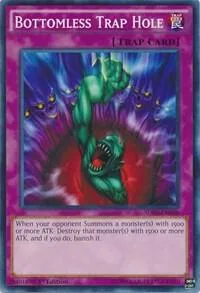 Bottomless Trap Hole SDHS-EN038 Unlimited Yu-Gi-Oh card from Structure Deck: HERO Strike